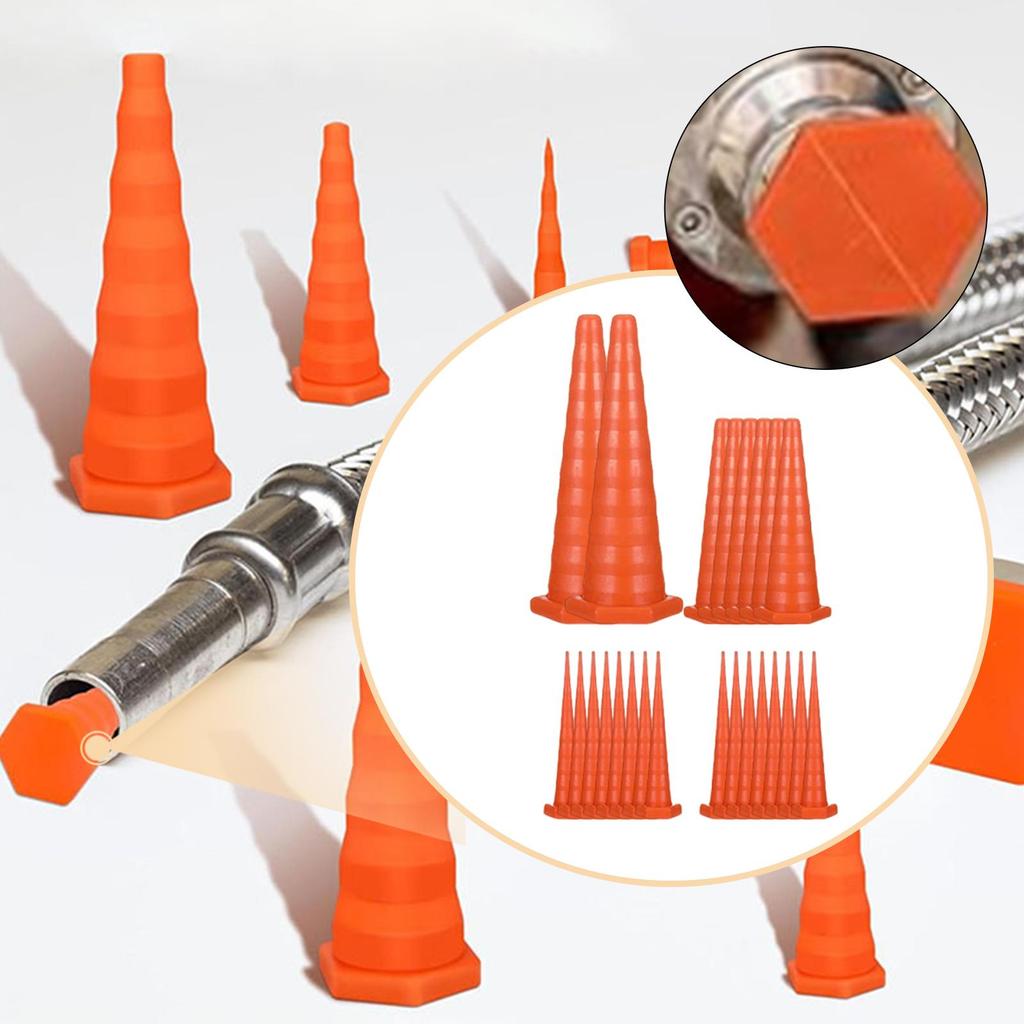 Veelzijdige Rubber Hydraulische Olie Service Stekkers Complete Set Oranje Lekdichte Slang Stekkers voor Industrieel Leidingreparatie Gebruik