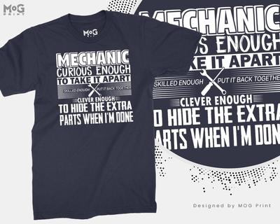 Mechanic Funny T-shirt Car Garage Mechanics Engineer Gift Proud Dad Present Idea