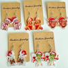 Boucles d'oreilles de Noël festives en dessin animé: Crochets d'oreille mignons et créatifs pour une atmosphère de vacances amusante