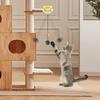 Teaser Toy Moving Teaser Interactive Cat Toy Spring Rod Automatic Lifting Smart Ball Toy Ball Motorized Cat Toy Relieve Boredom