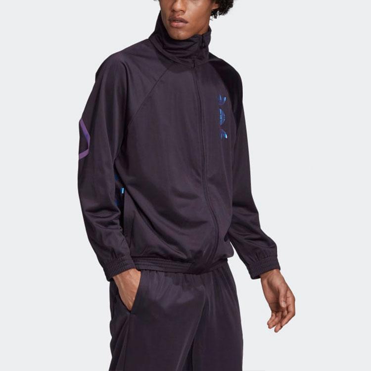 adidas Originals Zeno Trainingsjacke mit Rückenlogodruck und Stehkragen Herrenjacken Schwarz FS7333