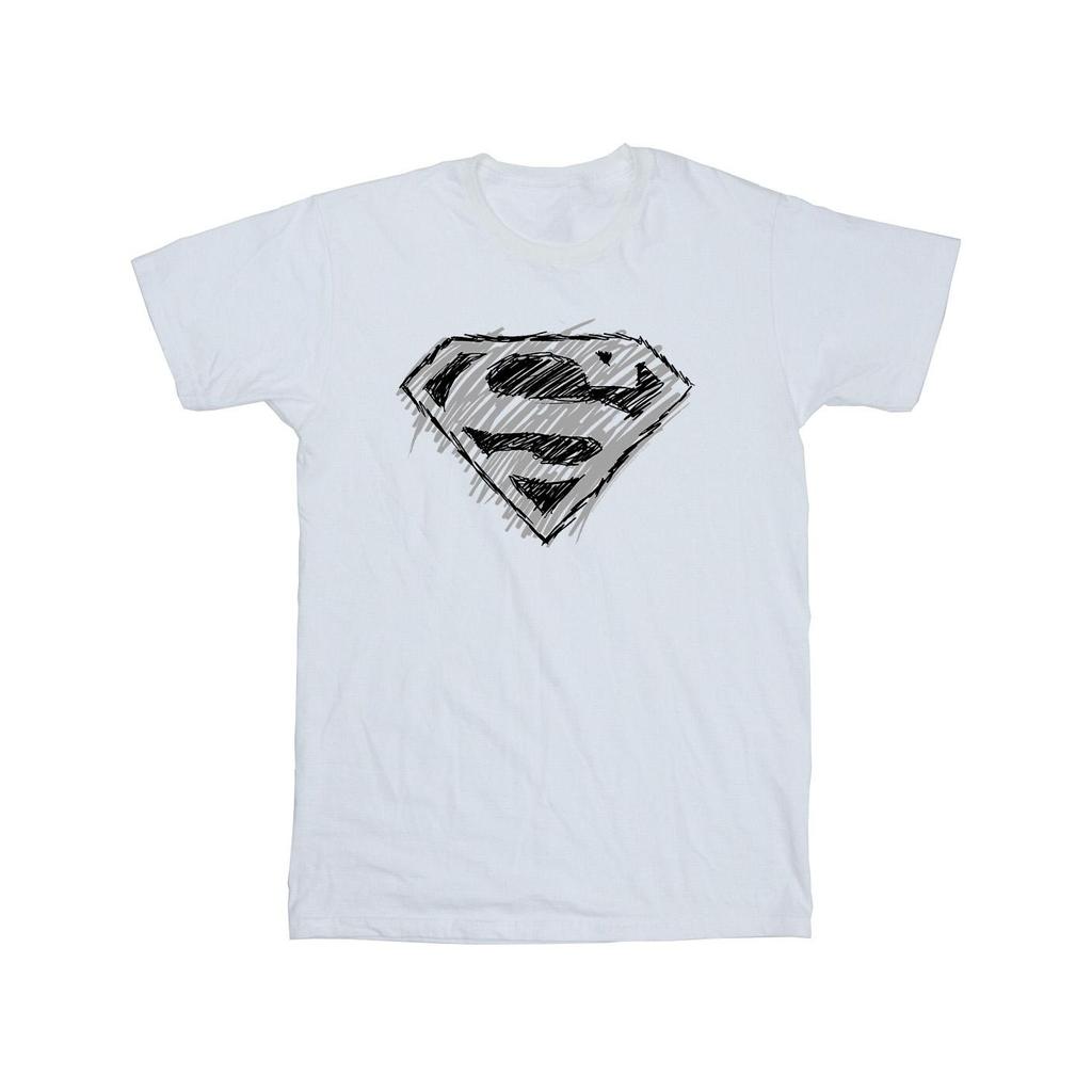 DC Comics Mens Superman Logo Sketch T-Shirt