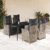 5-Cz. Garden Furniture Set With Cushions, Grey, PE Rattan