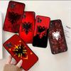 Albania Albanians Flag Phone Case For Iphone 16 15 17 13 14 12 11 Pro Max Plus Black Shell Cover Case