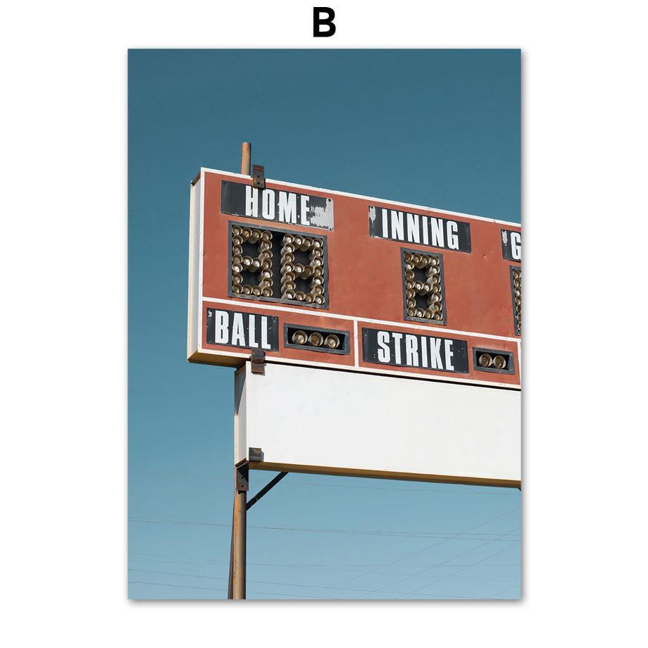 Basketball Court Sports Fitness Poster Wall Art Canvas Painting Scandinavian Fresco Youth Room Stadium Decorative Print Picture