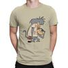 T-Shirt I R Baboon for Men Pure Cotton Humor Harajuku Men's T-shirts O Neck Cow And Chicken Cartoon Tees Short Sleeve Clothes