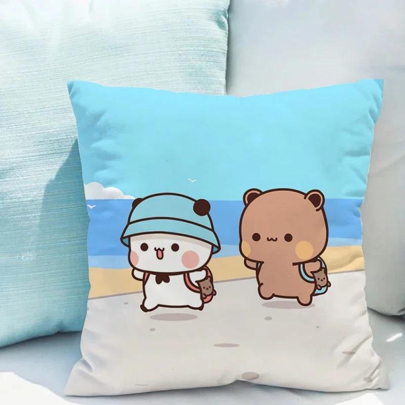 Fata de perna Bubu Dudu 45x45cm fata de perna cu ursuleti din desene animate sufragerie husa de perna canapea dormitor decor cadou pentru copii