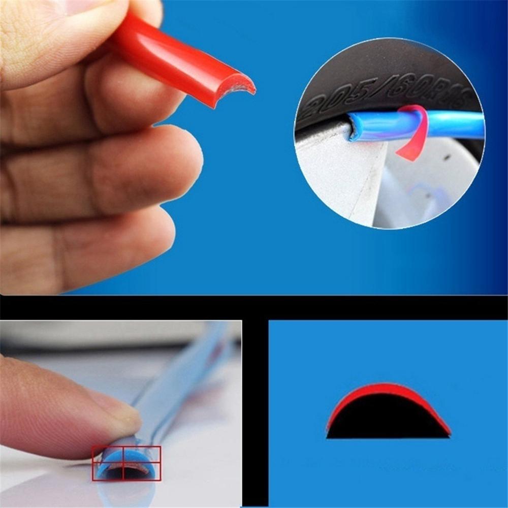8M/Roll Car Wheel Rim Sticker Wheel Decoration Auto Tire Rim Plated Strip Protection Decoration Car-styling Exterior