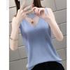 Suspended Vest for Women Knitted Black and White Bottom Shirt Oversized Sexy Sleeveless Top