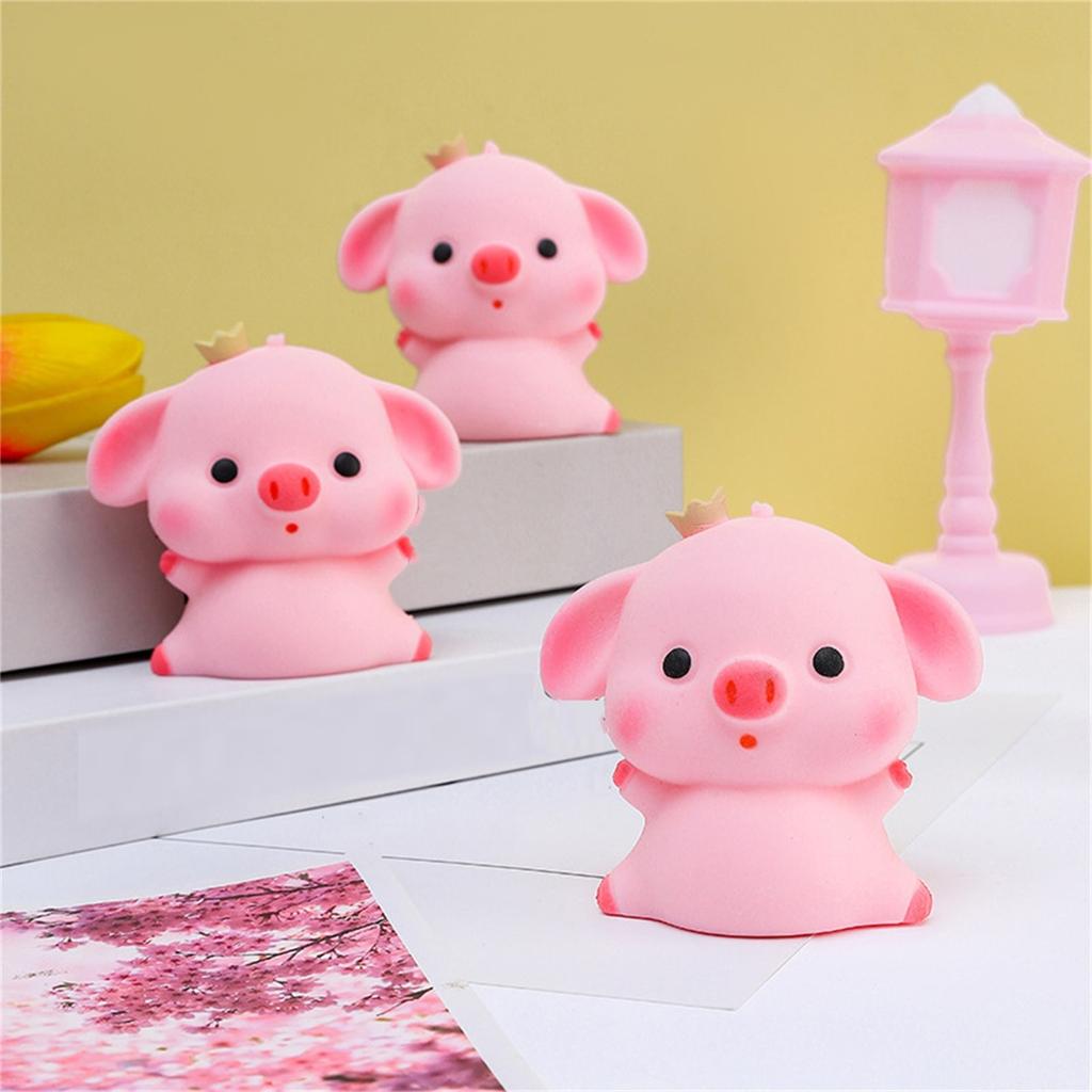 Anti Pig Stress Toys Flour Stress Ball Cute Cartoon Animal Squishy Squeeze Vent Balls Stress Easing Pinch Toy Kids Doll Gift