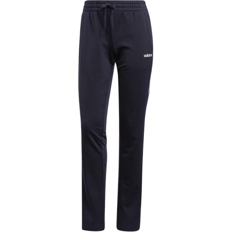 Adidas Striped Logo Design Comfortable Sports Fashion Lightweight Casual Pants Women bottoms Black DU0695