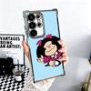 Mafalda Cartoon Cute Plating Phone Case For Samsung Galaxy S24 S25 FE S26 Edge S23 Ultra S22 S21 Plus S20 Anti-Fall Airabag Cove