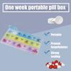 Pill Box 21 Grids Waterproof Three Rows Refillable Weekly Vitamin Pills Case Household Supplies