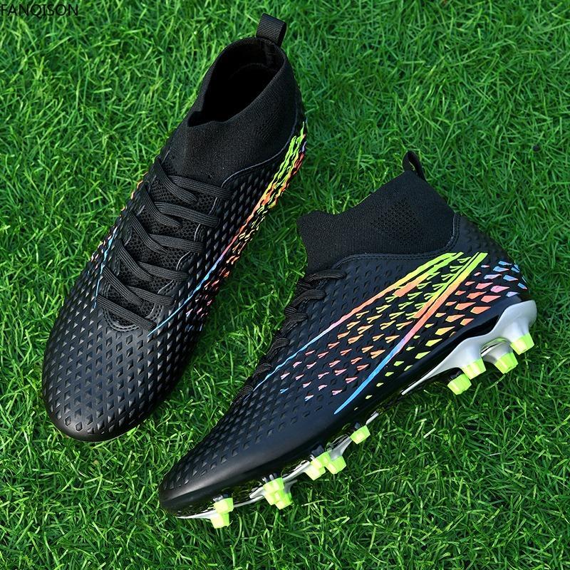 31–46 m. vyriški didelio dydžio aukšti futbolo bateliai, ilga nagai neslystantys TPR dirbtinės vejos vaikiški futbolo batai