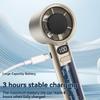 2024 New Portable 120 Speed Handheld Ice Coating Fan Digital Display Turbine Storm Semiconductor 1800mah Mini Fan