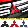 Car Front Grille Badge Rear Trunk 3D Emblem for Mitsubishi Outlander 2016 Eclipse Cross 2018 ABS Glue Stickers Auto Accessories