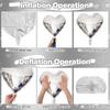 1/5Pcs Wedding & Party Foil Balloon, 18 Inch Heart Foil Balloon, Metallic Finish, Helium Compatible, Birthday Engagement Decor