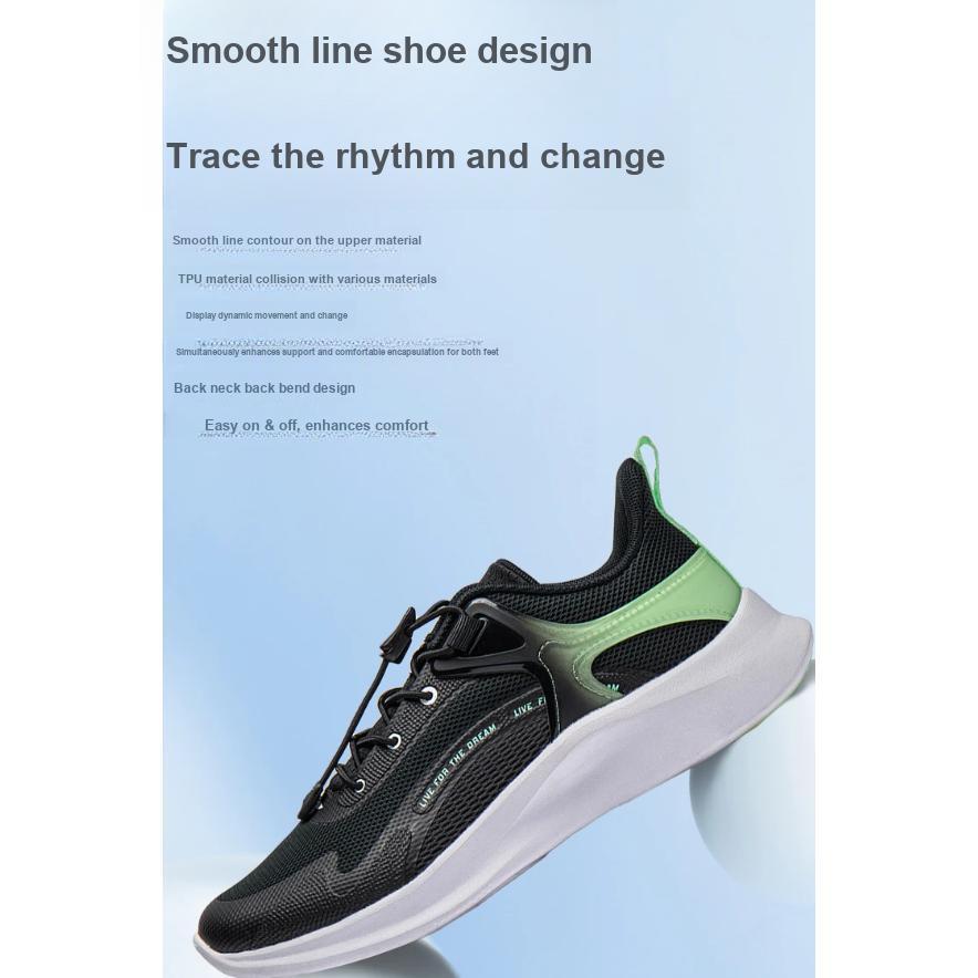 Li Ning Kids Sports Trend Low Top Casual Shoes Kids Casual Shoes Black Green YKCU038-7
