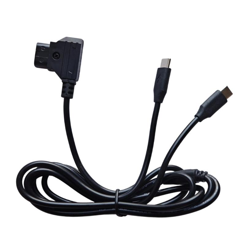 Cordon Adaptateur d'Alimentation Double Fonction pour Transfert de Données D-tap vers Connecteurs USB C pour Équipement Photographique Professionnel