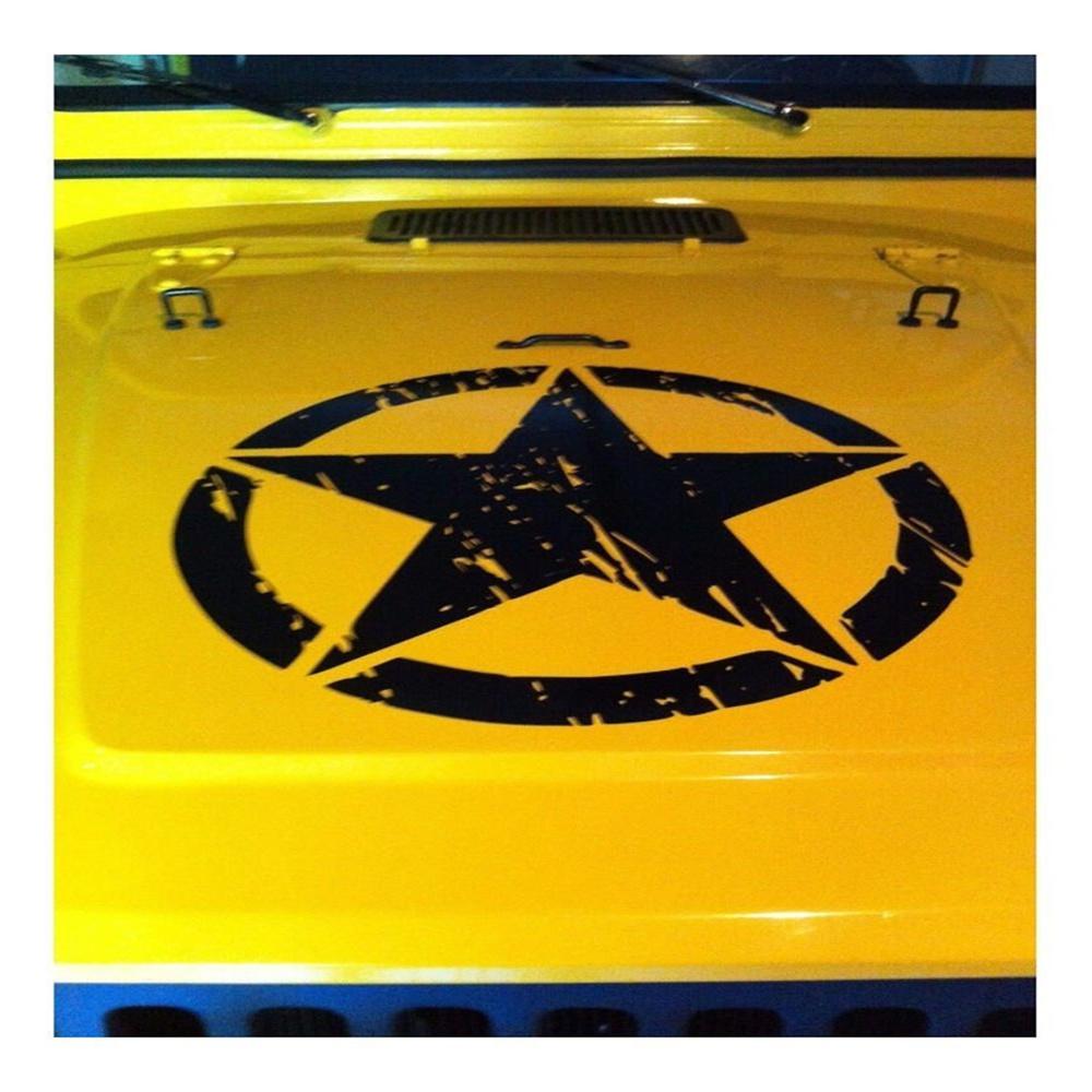 Five-pointed Star Car Sticker D-522 Black