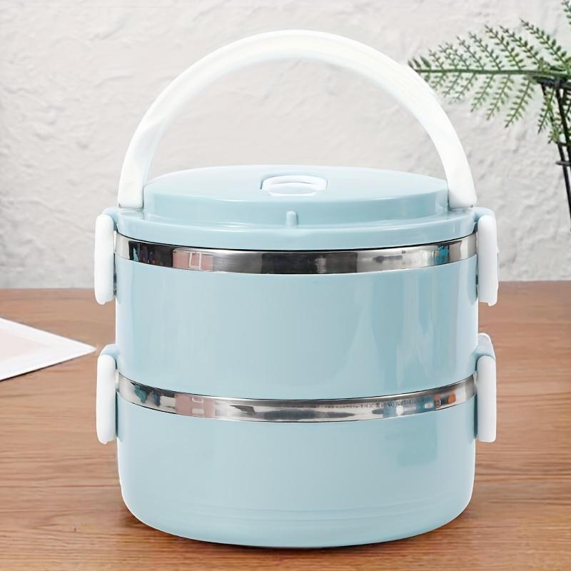 Double-Layer Insulated Stainless Steel Lunch Box for Office, School, Camping, and Picnic