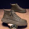 Herbst Herrenschuhe neue High-Top Martin Stiefel Herren Trend vielseitig rutschfest verschleißfest Arbeitsschuhe lässige Lederschuhe Werkzeugschuhe