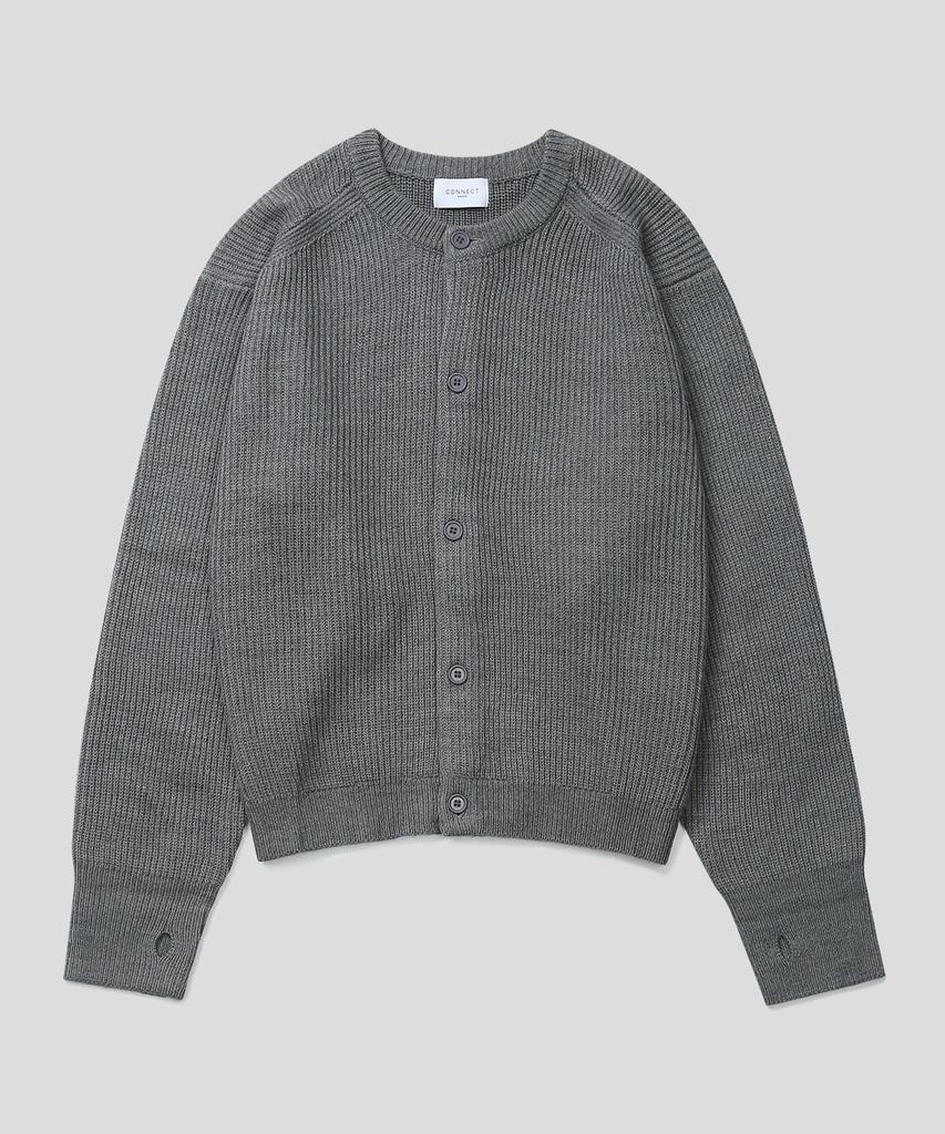 Connect Kinloch [2Pack] Fingerhole Wool Round Knit Cardigan (5 Colors)