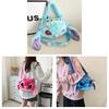 Geantă Crossbody de Pluș cu Personaj de Desene Animate Stitch, cu Închidere cu Fermoar, pentru Purtare Zilnică
