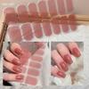 60 Styles DIY Semi Cured Gel Nail Stickers Long-Lasting Solid Color Fresh Flowers In Spring Nail Strips Patch Slider Full Cover Decal