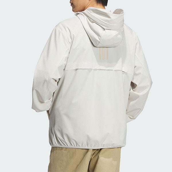 adidas V LT Woven Jacket Solid Color Sun Protection Hooded Coat Unisex Jackets White JJ1300