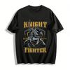 Skull Knight Elite Military Fighter Graphic Trendy Casual T-Shirt Pure Cotton T-shirt