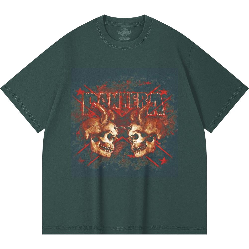 230 Gsm 100% Cotton Heavy Metal T-Shirt  Rock Band Popular Music Print Unisex Heavy Cotton T Shirt