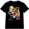 Japanese Fierce Tiger T Shirt Kanji Moon Traditional Art Streetwear Tee