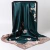 Chinese Style 90 * 90cm Large Square Scarf Simulated Silk Scarf Shawl Spring Autumn New Style Ribbon Cloak Turban Femme Sj114
