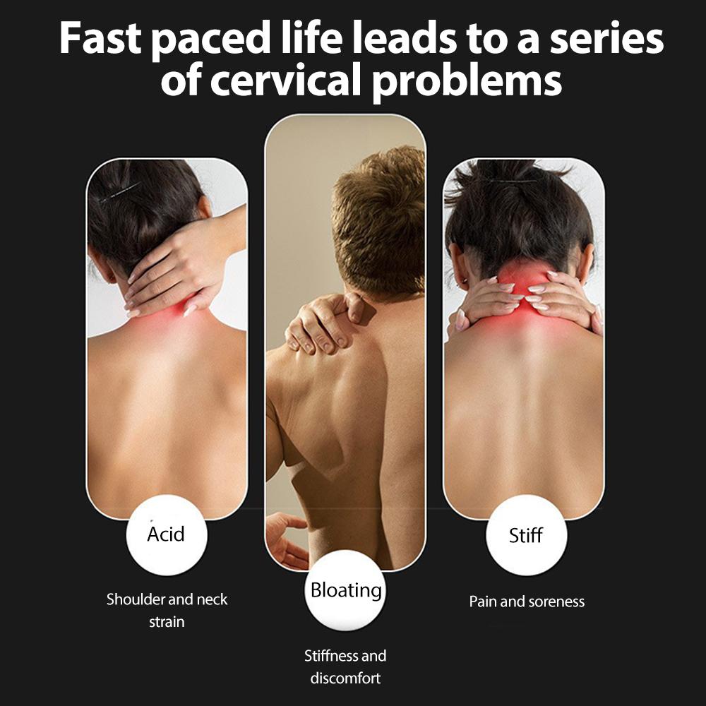 Smart Hanging Electric Neck Cervical Spine Massager Neck Shoulder Back Protector Pulse Massage Relax Relief Pain EMS Portable Thigh Mini Compr