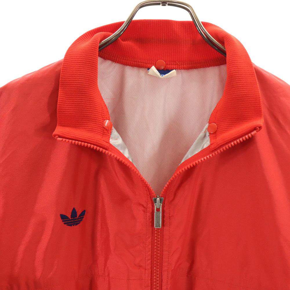Adidas 70er Vintage Westdeutscher Anhänger hergestellt von Descente Kleeblatt-Logo Nylonjacke Herren Gebraucht