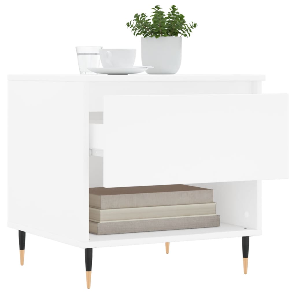 Coffee Table White 50 X 46 X 50 Cm Particleboard