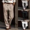 Men's Formal Linen Summer Pants Straight Tube Solid Color Comfortable Breathable Formal Business Fashion Basic Style