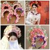 Headdress Ethnic Style Flower Headband Hair Hoop Simulation Flower Hair Band Photograph