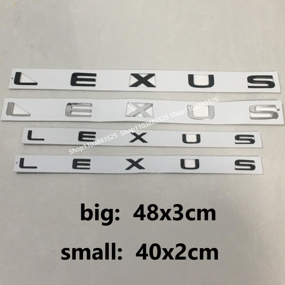 Emblems 5 English Letter Stickers Fit For Lexus NX260 RX350 GX550 CT200H IS250 CT IS LS ES NX RX UX GX GX470 RX400 ES300 GS300 F WN2