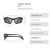2PCS Sports Sunglasses Women Y2K Trends Punk Sun Glasses Men Retro 2000's Luxury Brand One Piece Special-Shaped Gafas De Sol