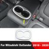 Car Rear Seat Water Cup Holder Frame Cover Trim For Mitsubishi Outlander 2016 2017 2018 Matte Interior Accessories