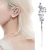 Orecchini Unici a Stella e Luna con Diamanti Stile Ago per Orecchio Wrap Crawler Hook Earrings Gioielli Statement alla Moda