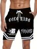 Summer New Men's Shorts with 3D Letter Prints Are Casual, Fashionable, Soft, Comfortable, Lightweight and Breathable