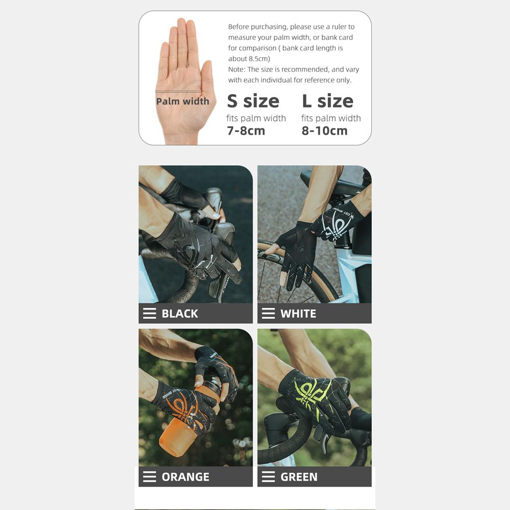 Cooling Cycling Gloves Elasticity Washable Quick Drying Gloves Breathable Sunshine-proof Mitts Road