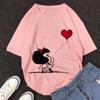 New Summer Fashion Female Pink Tops Mafalda Cute Graphic Print Tshirt Women Harajuku Aesthetic White Tops Kawaii Tshirt