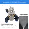 Stainless Steel Anti-Drip Triple-Fluid Air Atomizing Nozzle with Siphon and Circular Fan Spray