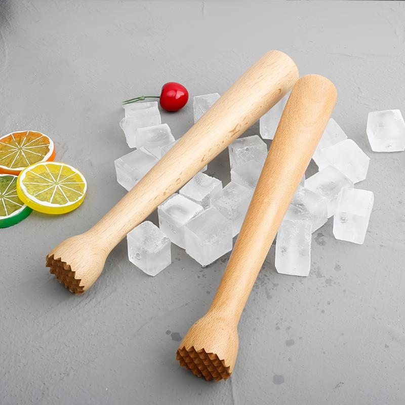 Broyeur à Glace en Bois Classique Pilon à Boissons Outil de Bar Premium pour Fruits Écrasés Épices Préparation de Cocktails