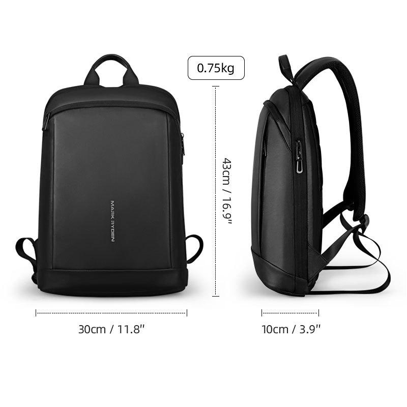 Mark Leyden Men's 15.6'' Slim Laptop Backpack for College Students