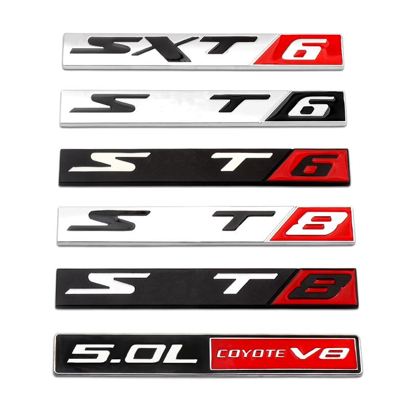 1Pc 3D Metal Sxt6 Sxt8 Badge Emblem Stickers For Ram Caliber Journey Sxt8 Sxt6 Srt6 Srt8 Caravan Car Styling Accessories